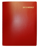 Red Weekly Appointment Books